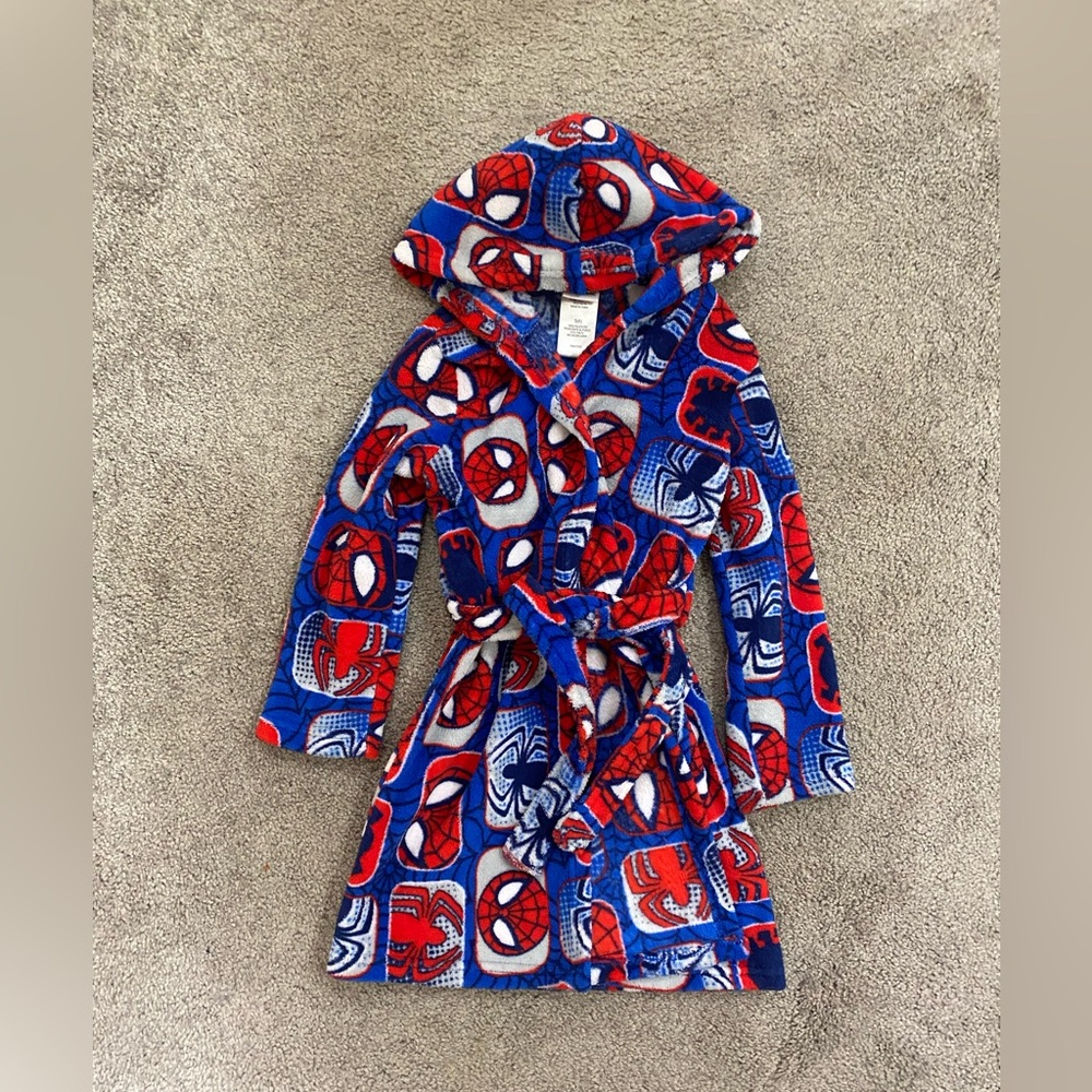 Spiderman Kids Pajama Robe - Red and Blue